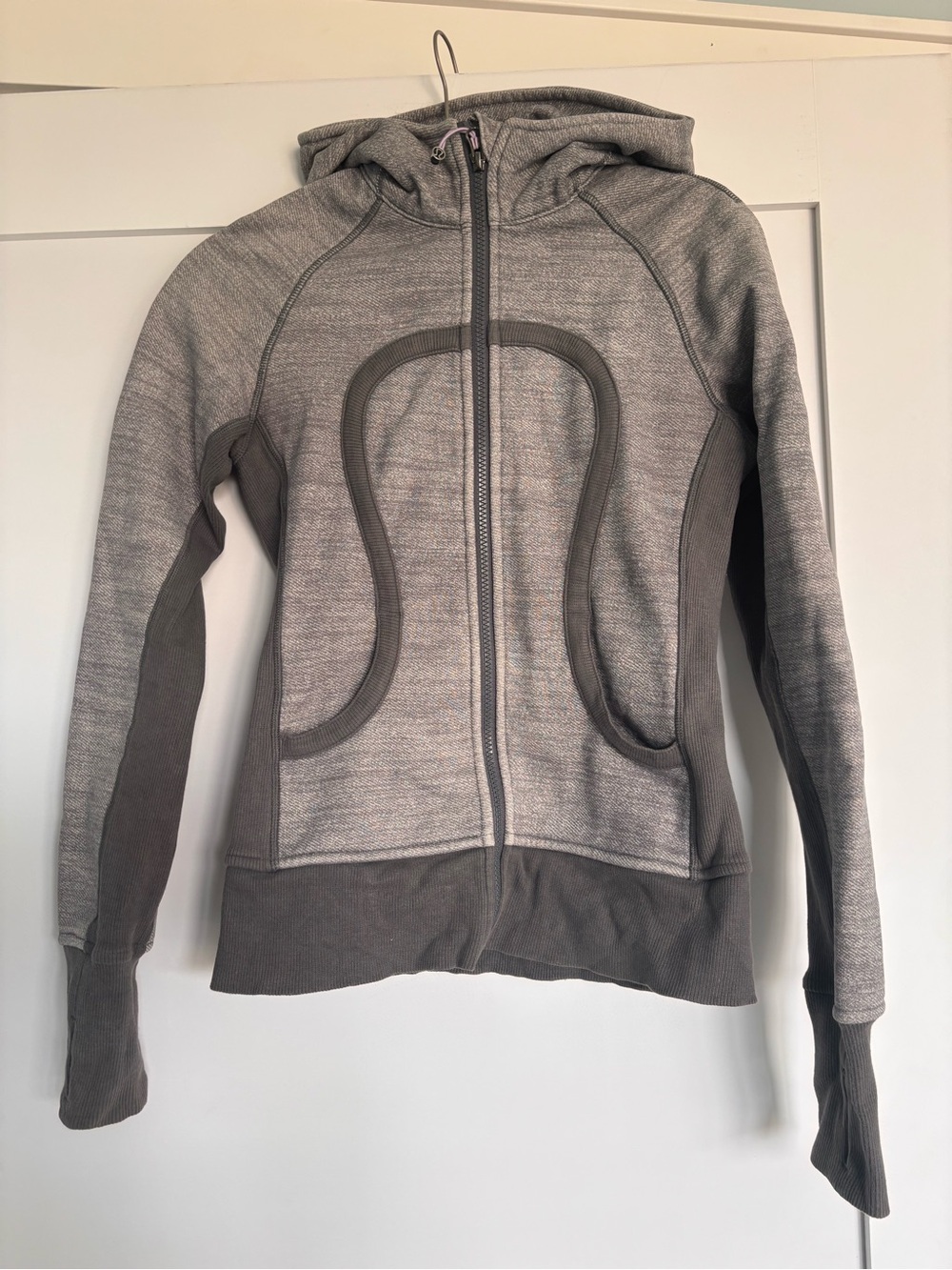 lululemon athletica Heather Gray Full-Zip Hooded Jacket